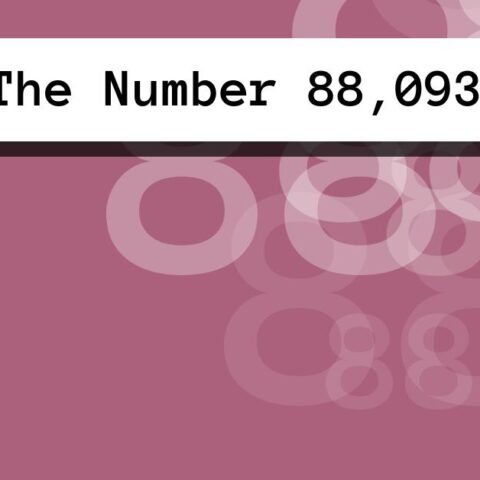 About The Number 88,093