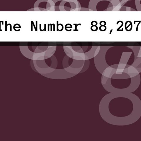 About The Number 88,207