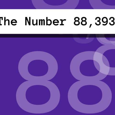 About The Number 88,393