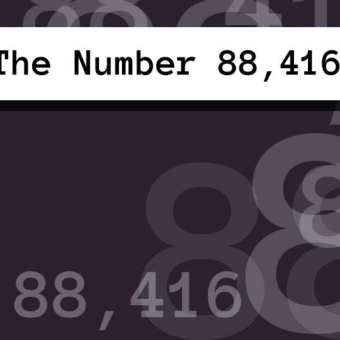 About The Number 88,416