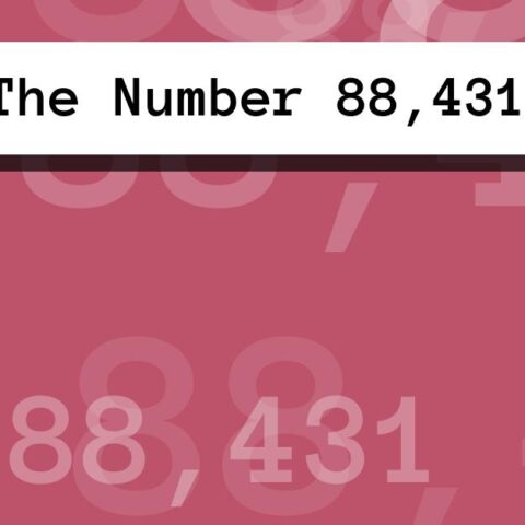 About The Number 88,431