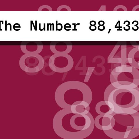 About The Number 88,433