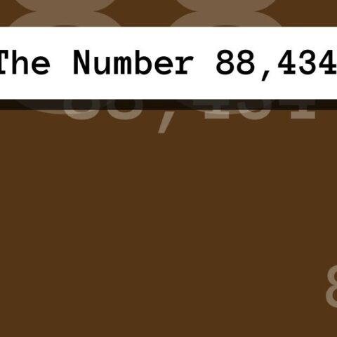 About The Number 88,434