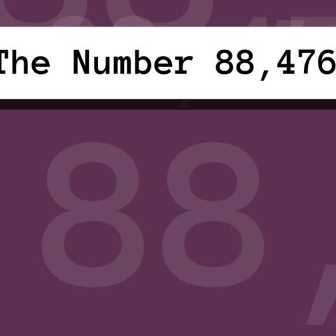 About The Number 88,476