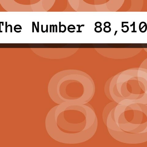 About The Number 88,510