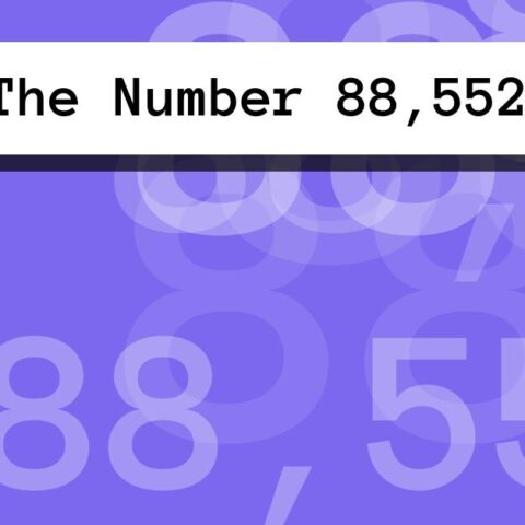 About The Number 88,552
