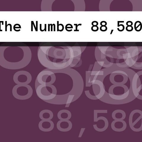 About The Number 88,580