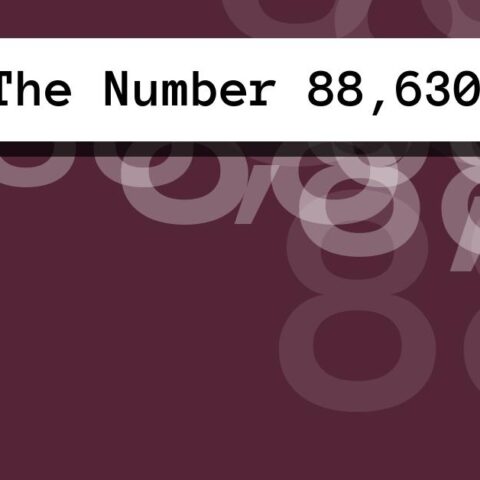 About The Number 88,630