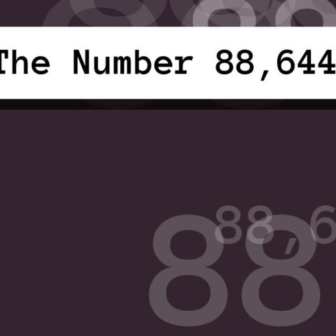 About The Number 88,644