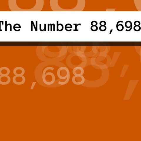 About The Number 88,698