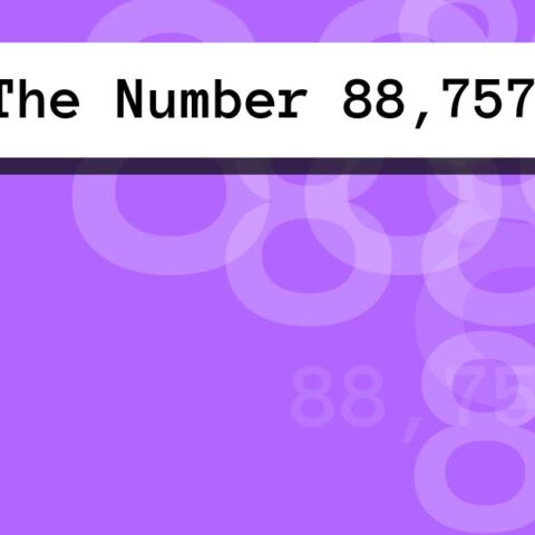 About The Number 88,757