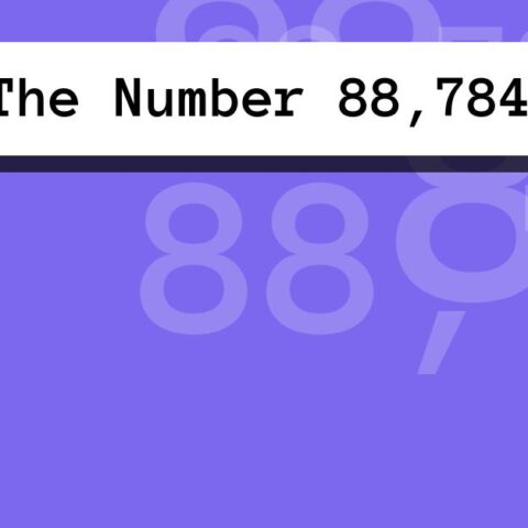 About The Number 88,784