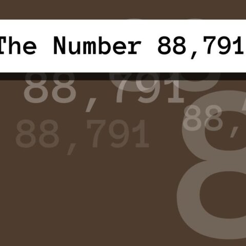 About The Number 88,791