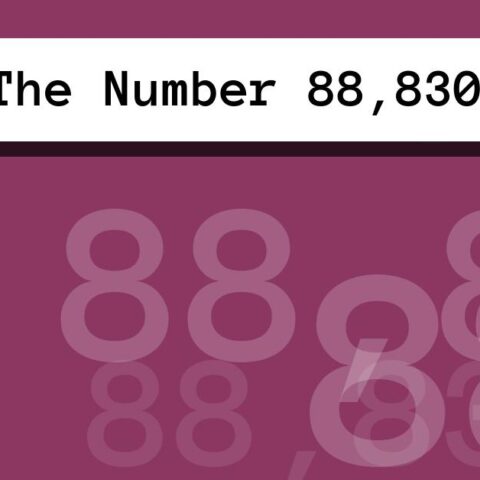 About The Number 88,830