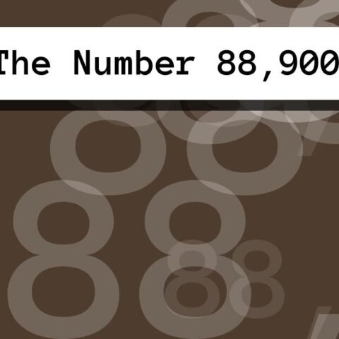 About The Number 88,900