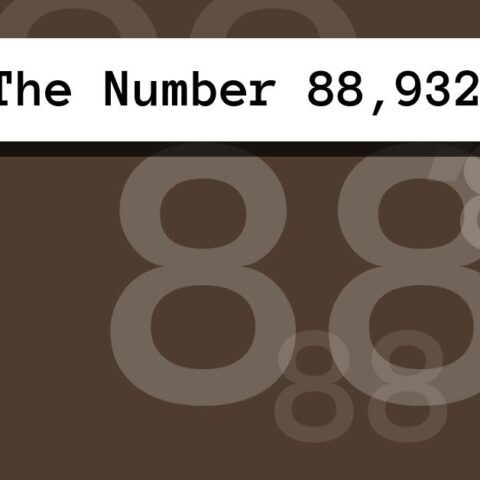About The Number 88,932