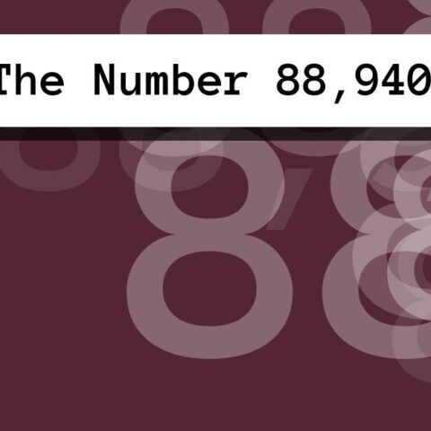 About The Number 88,940