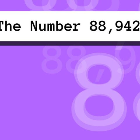 About The Number 88,942