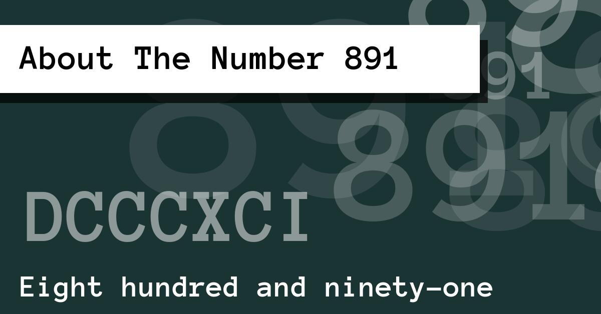 About The Number 891
