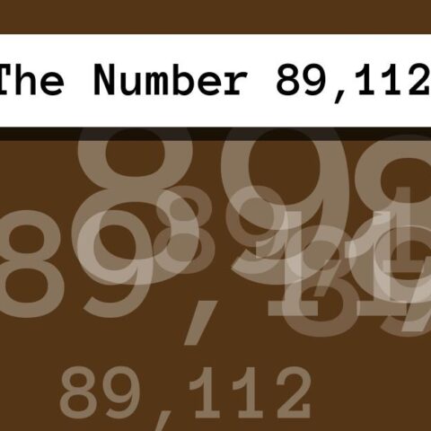 About The Number 89,112