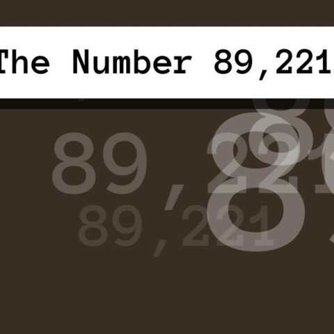 About The Number 89,221