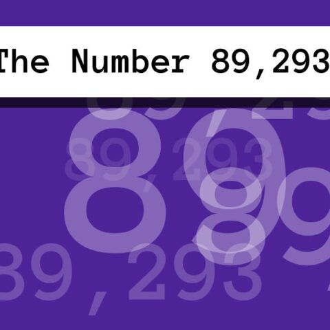 About The Number 89,293