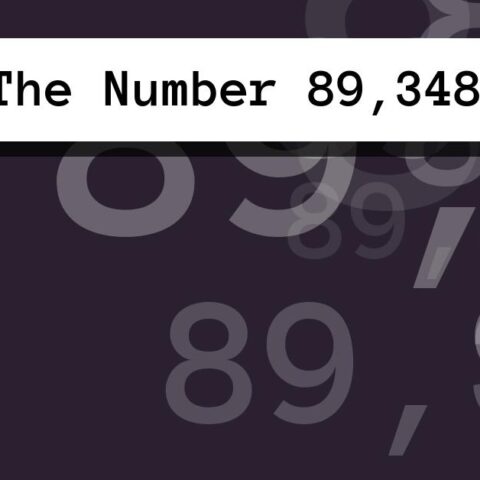 About The Number 89,348