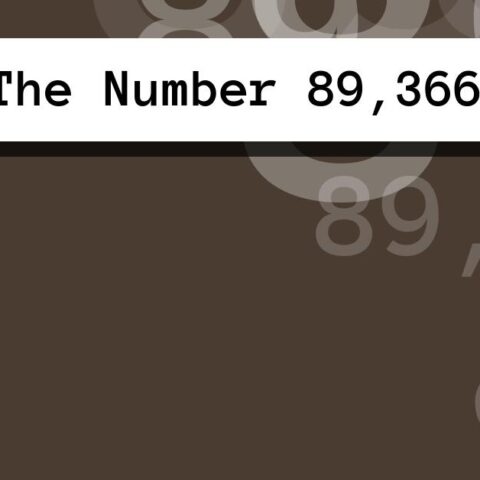 About The Number 89,366
