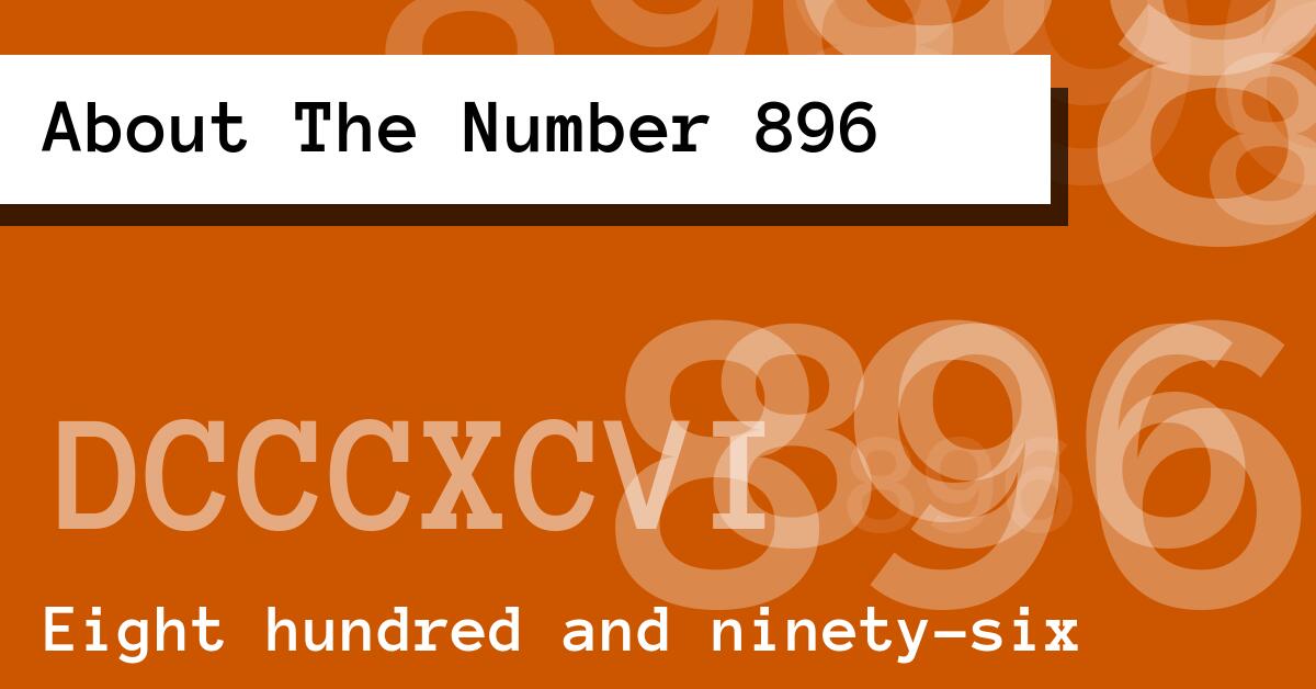 About The Number 896