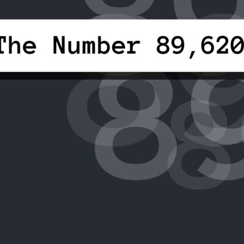 About The Number 89,620