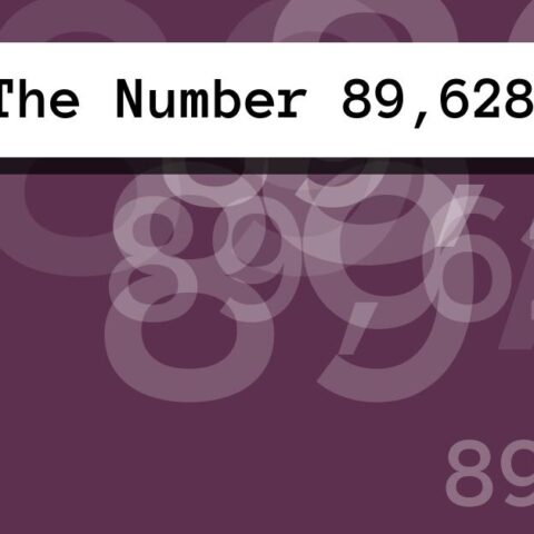 About The Number 89,628