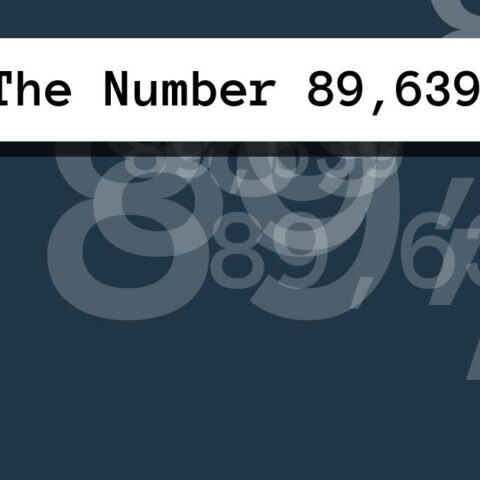 About The Number 89,639