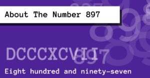 About The Number 897