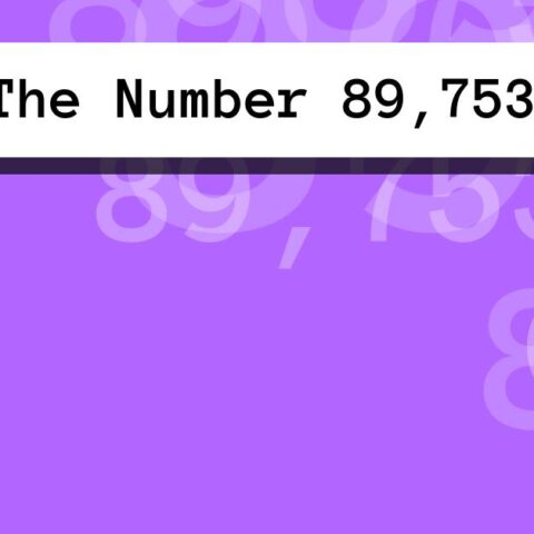 About The Number 89,753