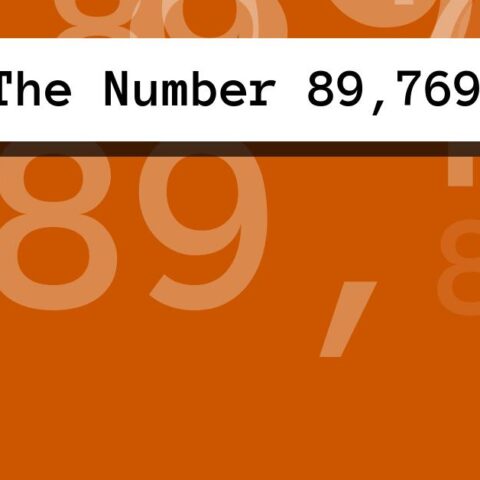 About The Number 89,769