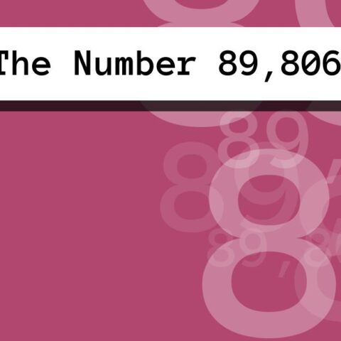 About The Number 89,806