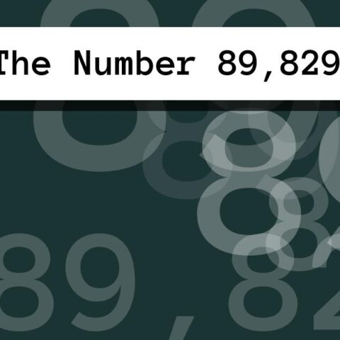 About The Number 89,829