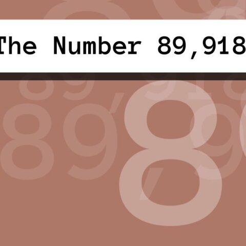 About The Number 89,918