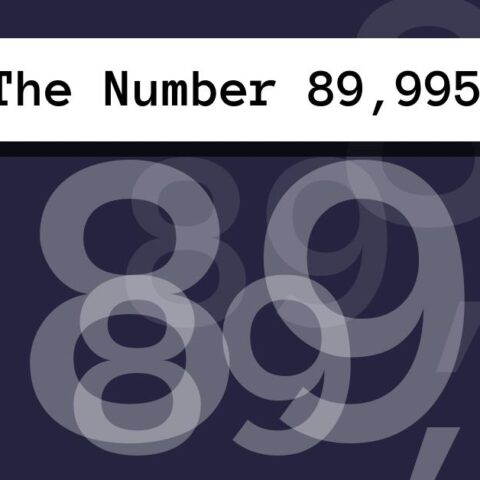 About The Number 89,995