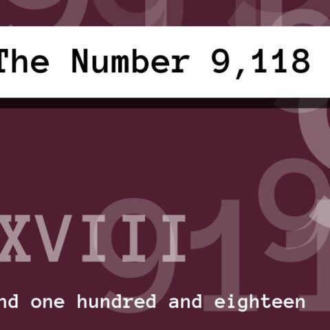 About The Number 9,118