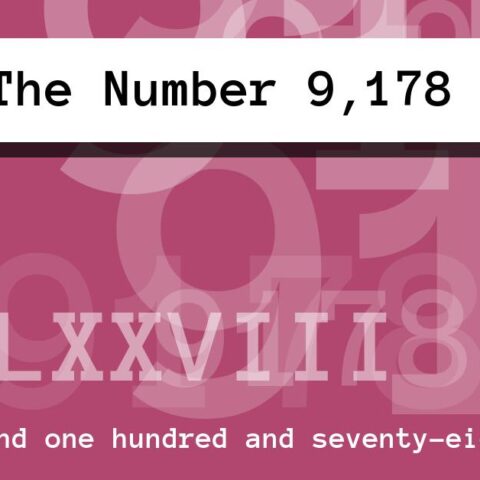 About The Number 9,178