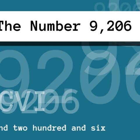 About The Number 9,206