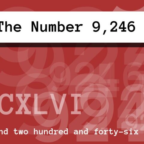 About The Number 9,246