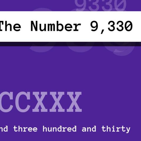 About The Number 9,330