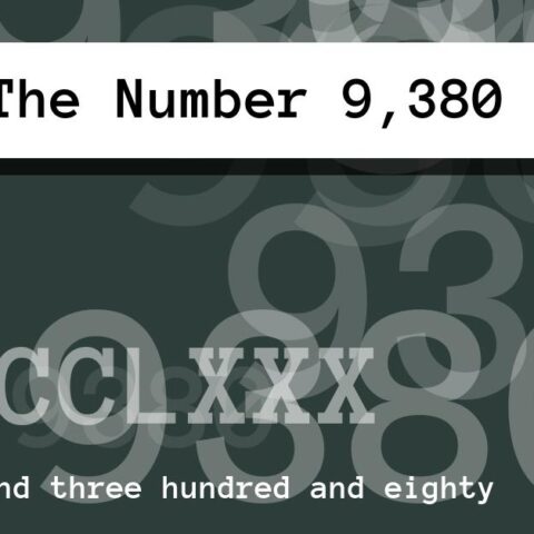 About The Number 9,380