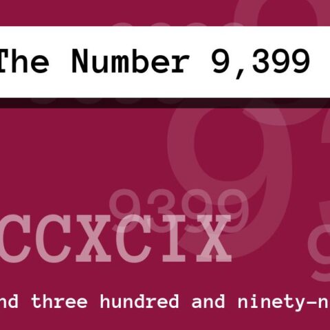 About The Number 9,399