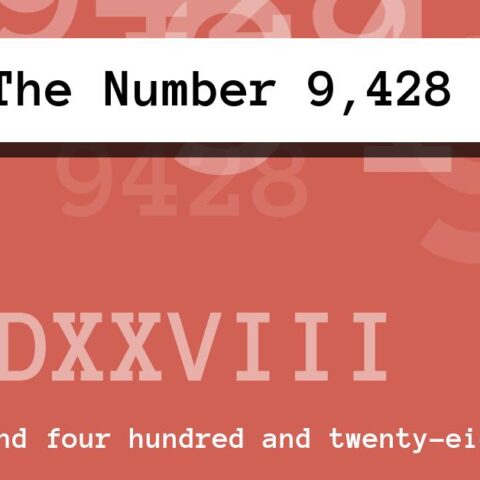 About The Number 9,428