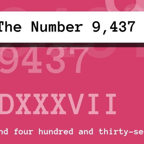 About The Number 9,437
