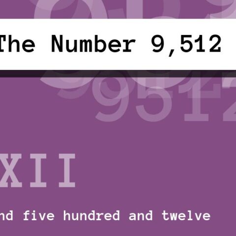 About The Number 9,512