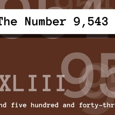 About The Number 9,543